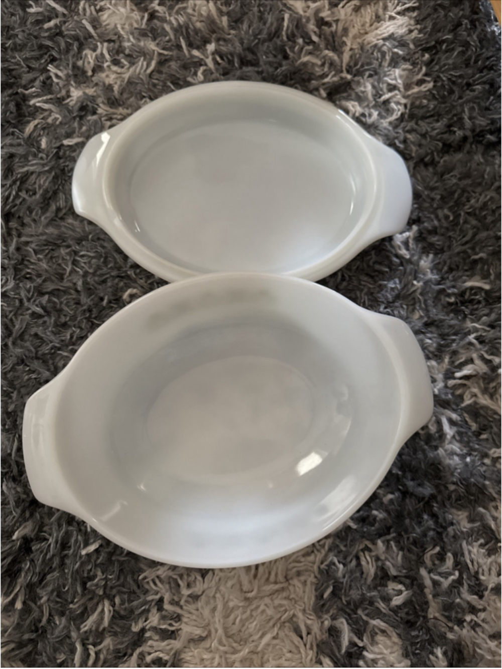 Meadow Green Deep Casserole Dish Anchor Hocking Oval Fire King 1.5 Qt With Lid - Picture 2 of 3